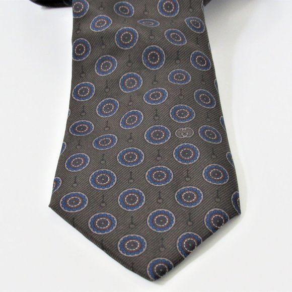 Men's Olive Green Tie | Gucci Brown Silk Necktie - Picture 1 of 3